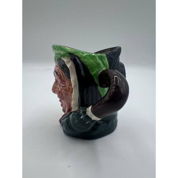 Royal Doulton Sairey Gamp Large Green Brown Porcelain Toby Character Jug 5.5"h - Picture 7 of 7